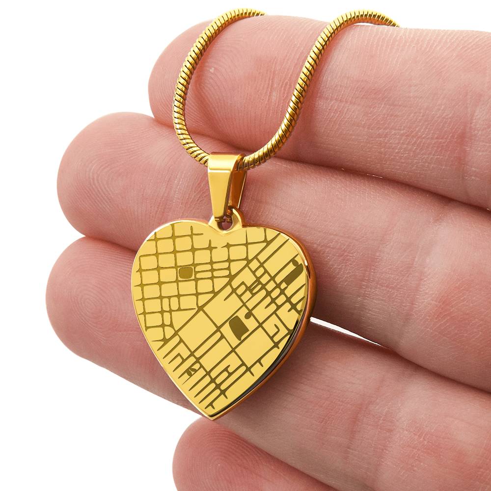 Goldfarbene Herz-Kartenkette in Lieferantenansicht