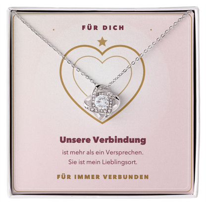 Love-Knot-Halskette »Für immer verbunden« mit Geschenkbox