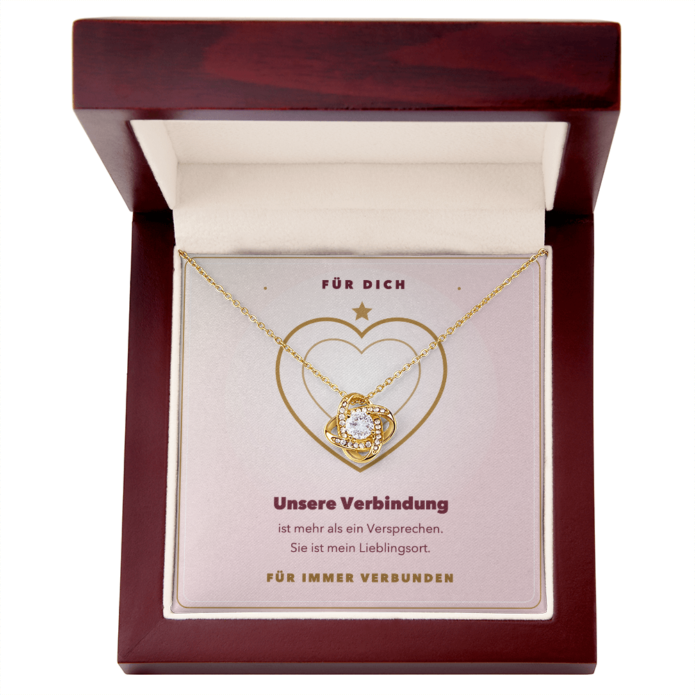 Love-Knot-Halskette »Für immer verbunden« mit Geschenkbox