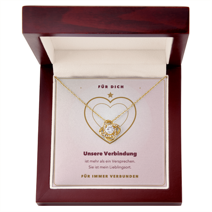 Love-Knot-Halskette »Für immer verbunden« mit Geschenkbox