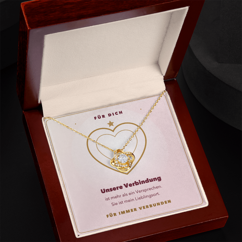 Love-Knot-Halskette »Für immer verbunden« mit Geschenkbox