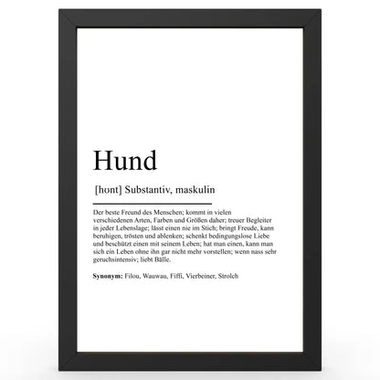 Framed definitionsposter Bruder im Duden-Stil als Geschenk und Wanddeko