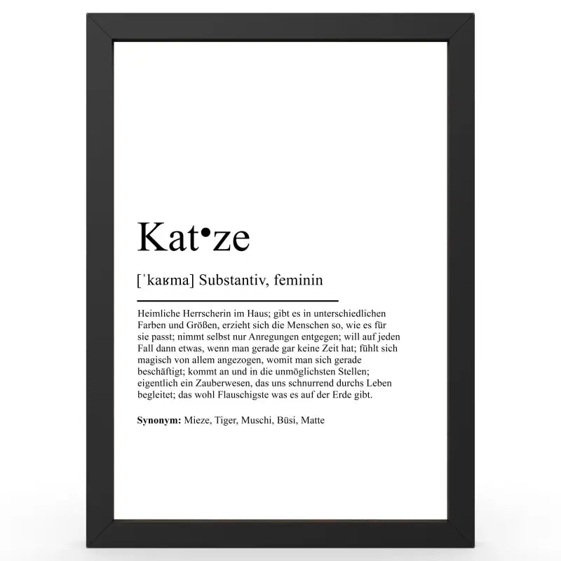 Framed definitionsposter Bruder im Duden-Stil als Geschenk und Wanddeko
