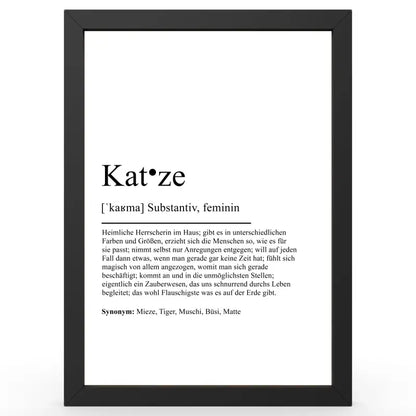 Framed definitionsposter Bruder im Duden-Stil als Geschenk und Wanddeko