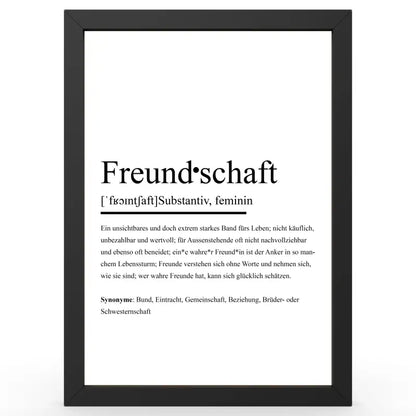 Framed definitionsposter Bruder im Duden-Stil als Geschenk Wanddeko für Freundschaft