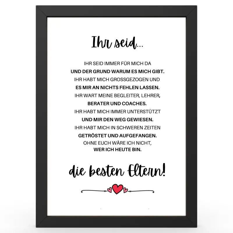 Framed sentimentsprint in Duden-Stil als Geschenk und Wanddeko für Definitionenposter