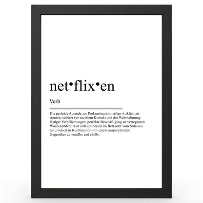 Framed definitionsposter Bruder im Duden-Stil als Geschenk und Wanddeko