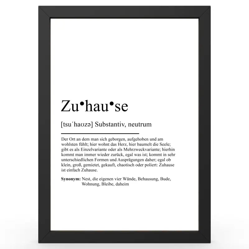 Framed definitionsposter Bruder im Duden-Stil als Geschenk und Wanddeko