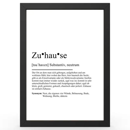 Framed definitionsposter Bruder im Duden-Stil als Geschenk und Wanddeko