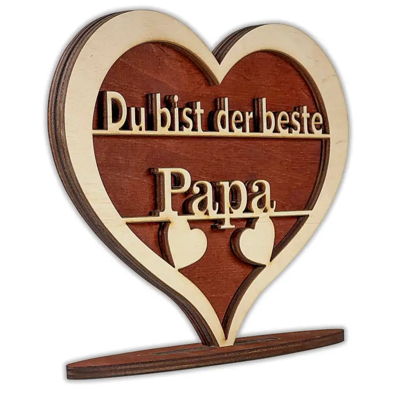 Holzherz Geschenk mit Herz Spruch für Mama Liebe - dekoratives Holzherz Herzspruch