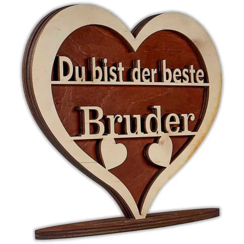 Holzherz Geschenk mit Herz Spruch für Mama Liebe, liebevolles Holzherz Dekoration