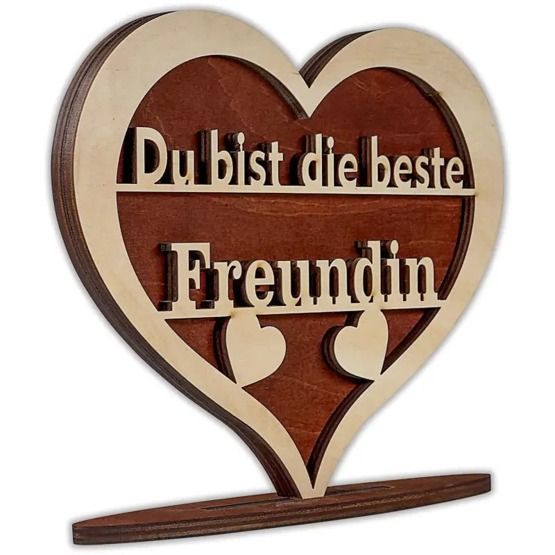 Holzherz Geschenk mit Herz Spruch für Mama Liebe, dekoratives Holzherz