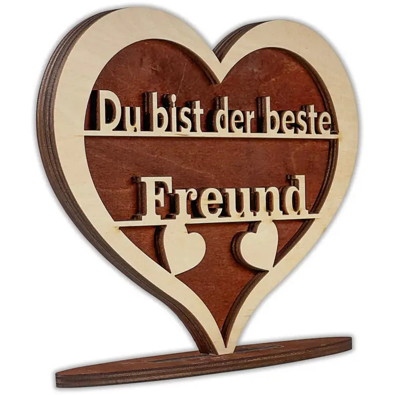 Holzherz Geschenk mit Herz Spruch für Mama Liebe, liebevoll dekoratives Holzherz