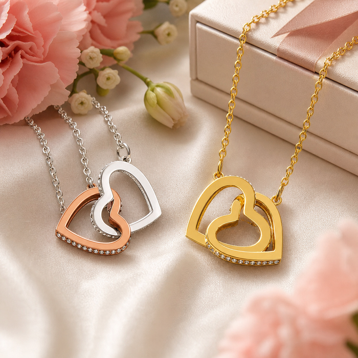Interlocking-Hearts-Halskette – Zwei Herzen, ein Versprechen