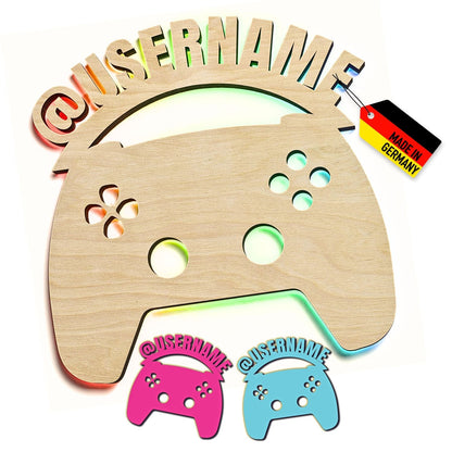 Personalisierte Holz-Gaming-Controller-Leuchtschild für Gaming Fans