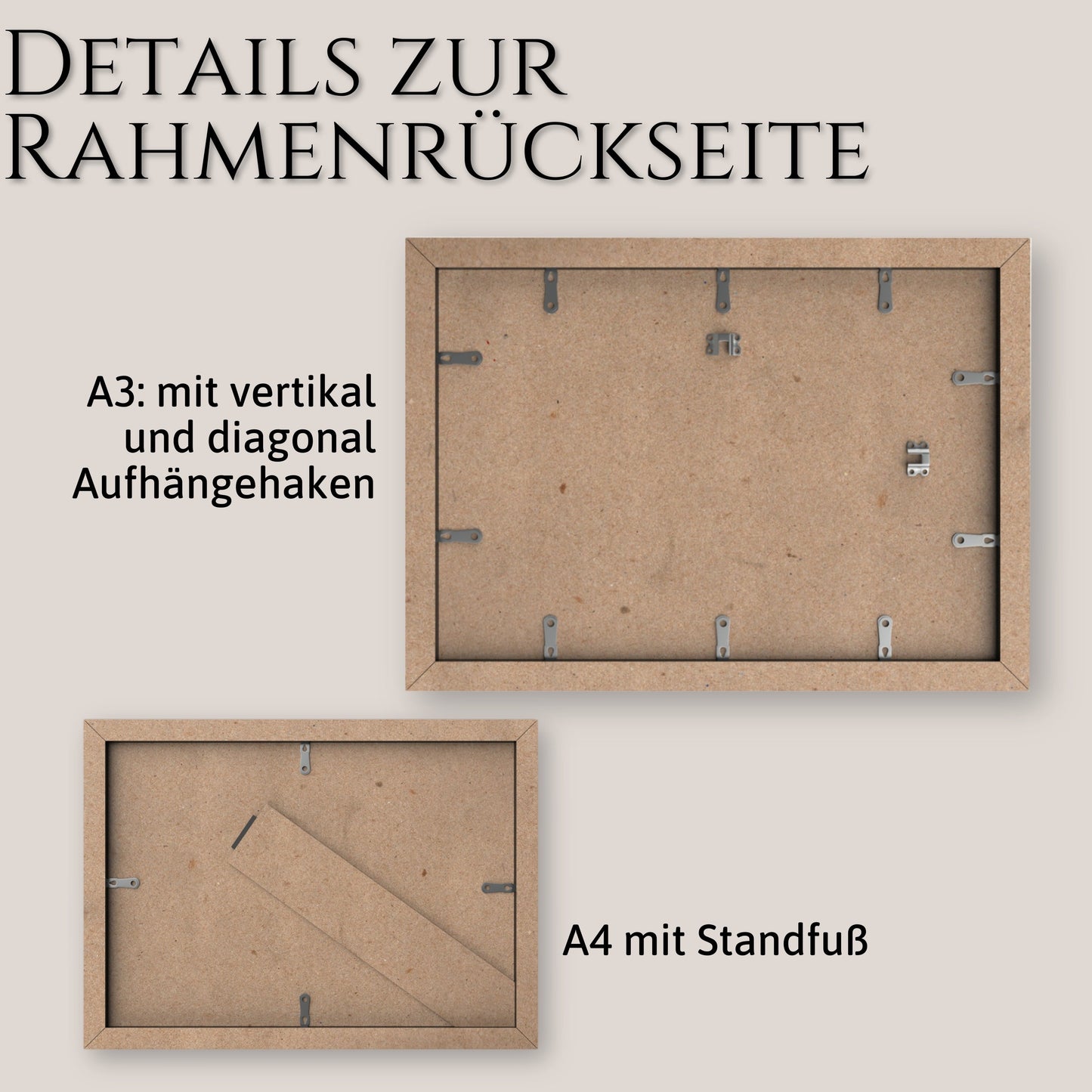 Persönliches Liebesgeschichte Poster als Geschenk mit Rahmen und variablen Aufhängungsoptionen