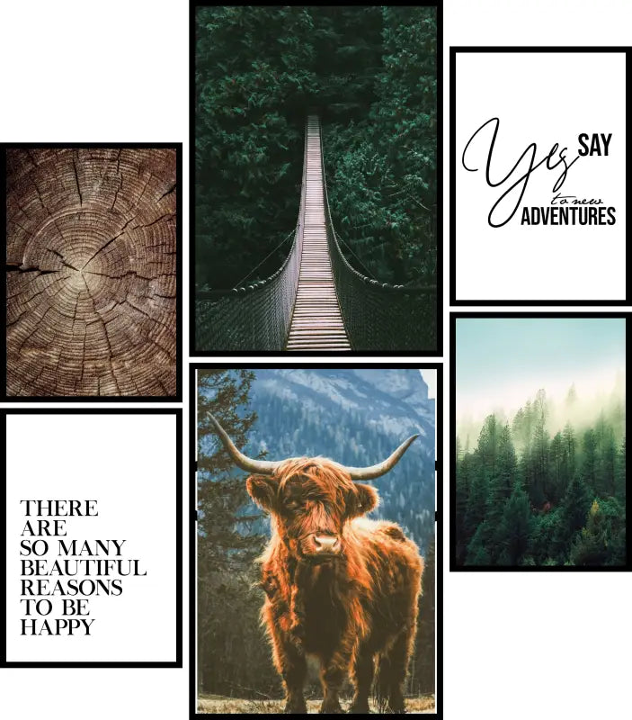 Framed nature-themed wall art collection Poster Set Coco für Schminkzimmer und Ankleidezimmer