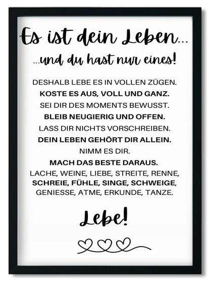 Gerahmtes Bruder Spruchposter im Handlettering Stil als Geschenk für beste Freundin